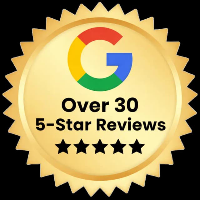 Over 30 5-Star Reviews badge
